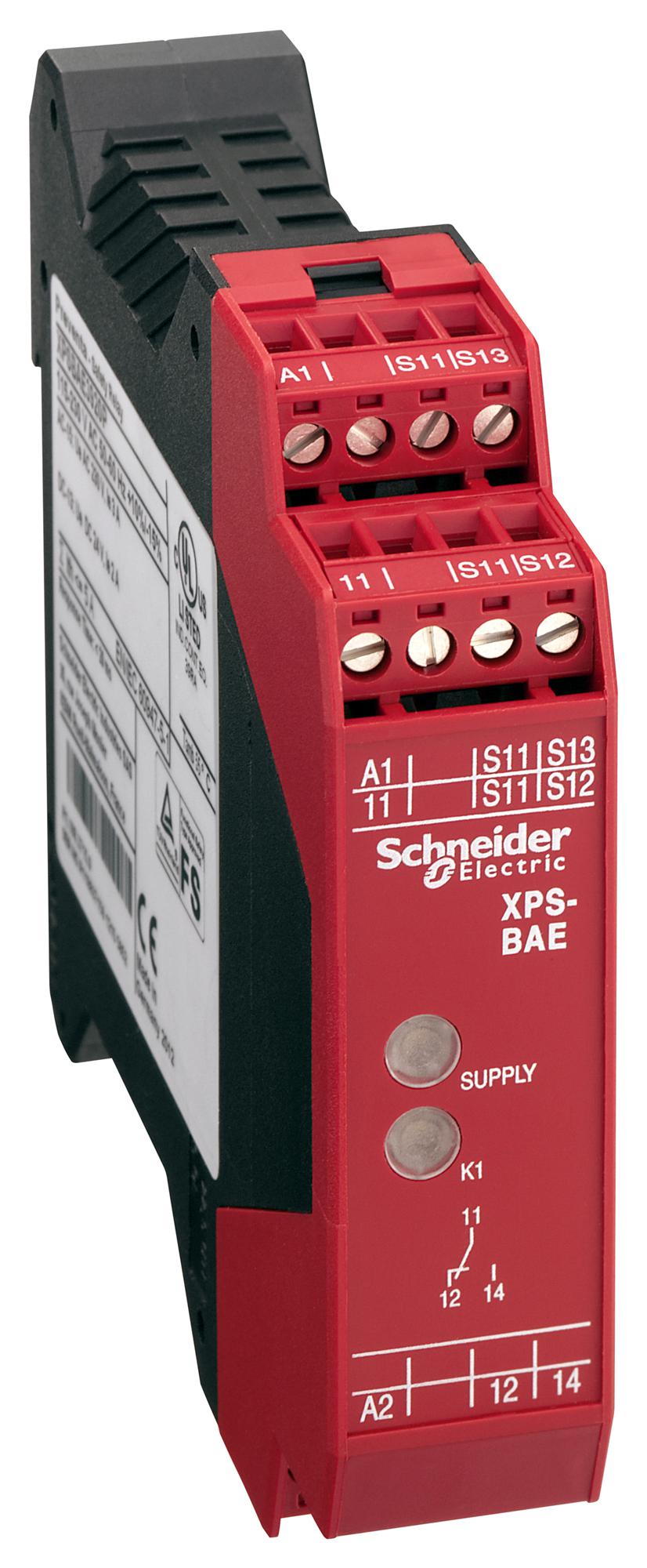 Schneider Electric Xpsbae3920P Safety Relay, Spst-No, 24Vdc, 3A