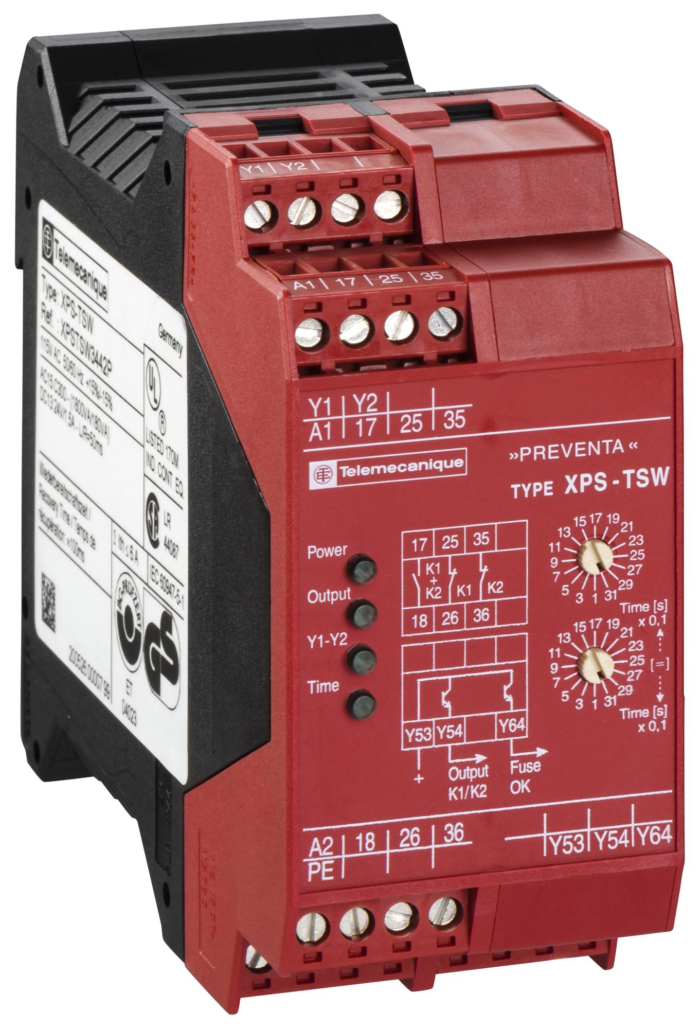 Schneider Electric Xpstsw5142P Safety Relay, Dpst-Nc, Spst-No, 24V