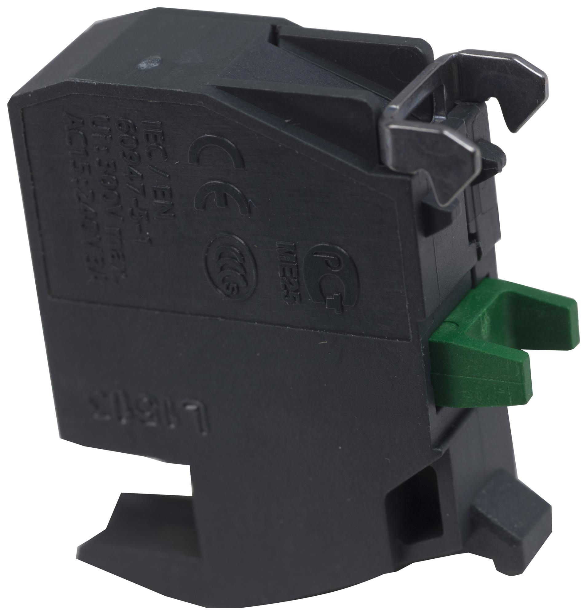 Schneider Electric Zbe1014 Contact Block, 6A, 120Vac, Screw