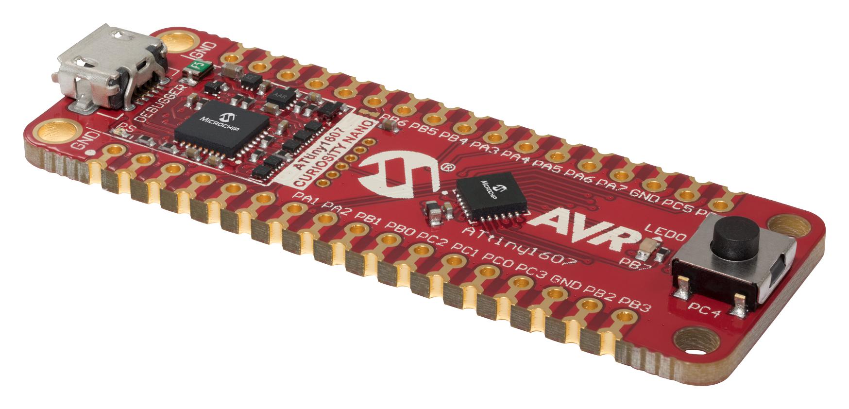 Microchip Technology Technology Dm080103 Curiosity Nano Eval Board, 8-Bit Avr Mcu