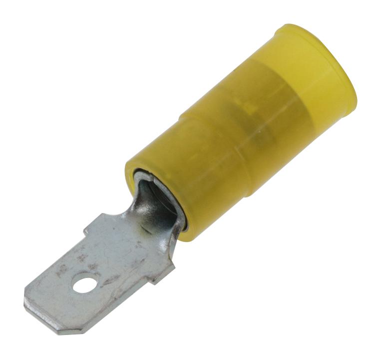 Molex/partner Stock 19025-0005 Male Quick DisConnectorect, 12-10Awg, Yellow