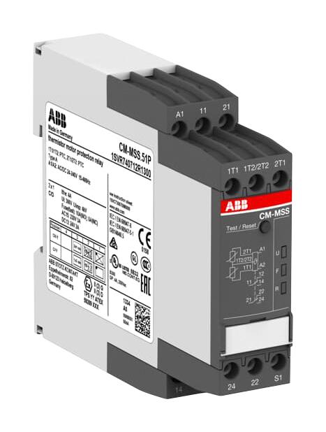 Abb 1Svr740712R1300 Motor Protect Relay, Dpdt, 24-240Vac/dc