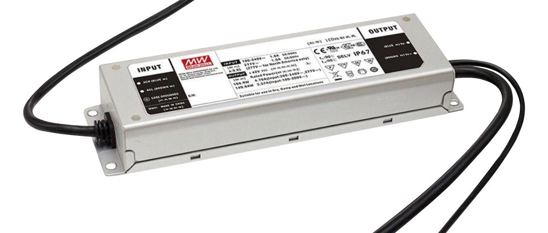 MEAN WELL Elg-200-12B Led Driver, Constant Current/volt, 192W