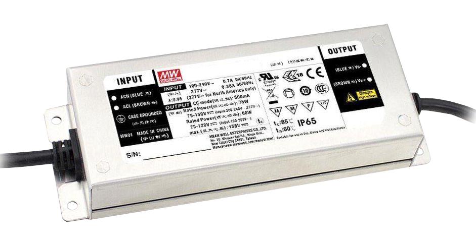 MEAN WELL Elg-75-C1400-3Y Led Driver, Constant Current, 75.6W