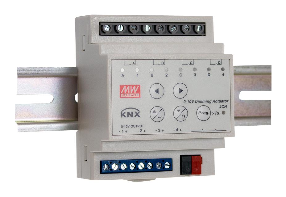 MEAN WELL Kaa-4R4V-10 Knx Led Actuator/dimmer, 4Ch, 10A