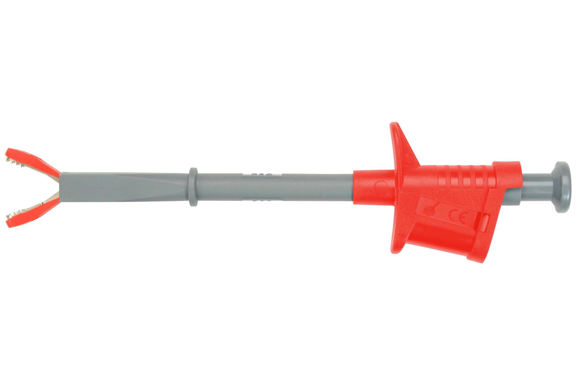 Schutzinger Skps 7630 NI / Rt Safety Pincer Clip, 4mm Test Probe, Red