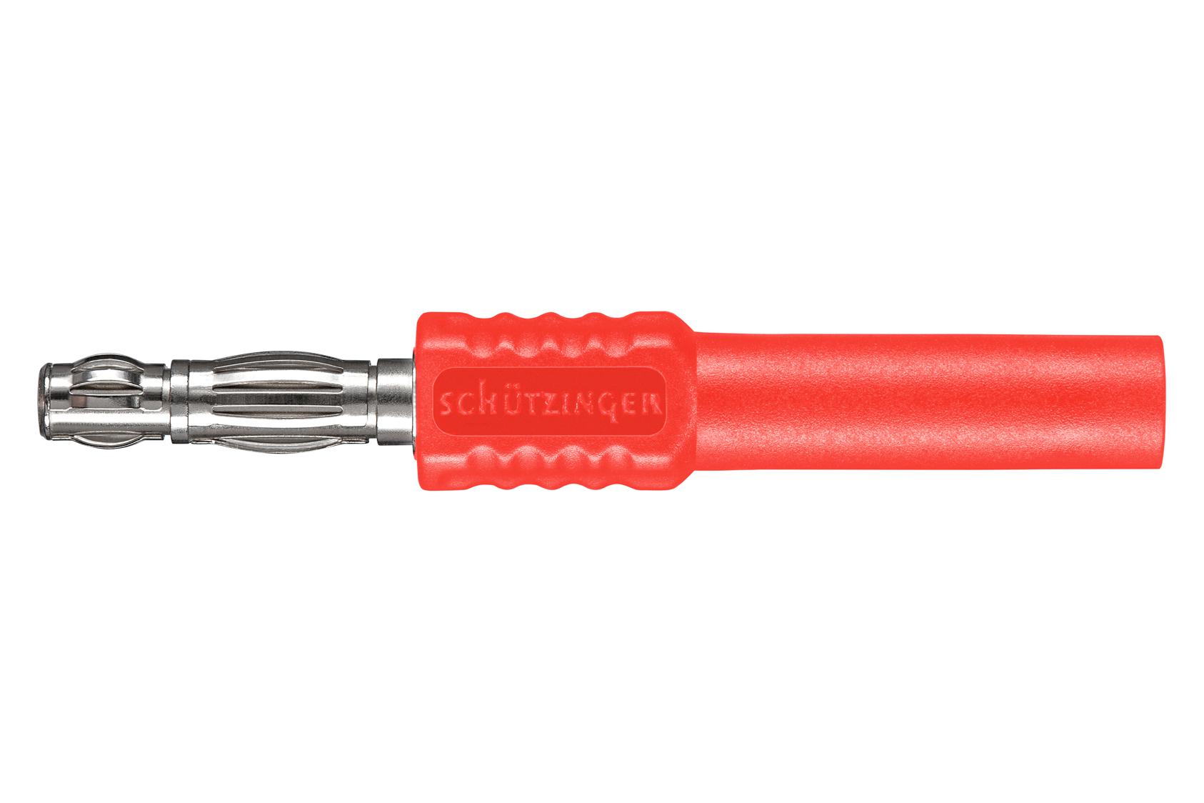 Schutzinger Brst 7922 NI / Rt Connector, Banana, Plug, 16A, Red, Solder