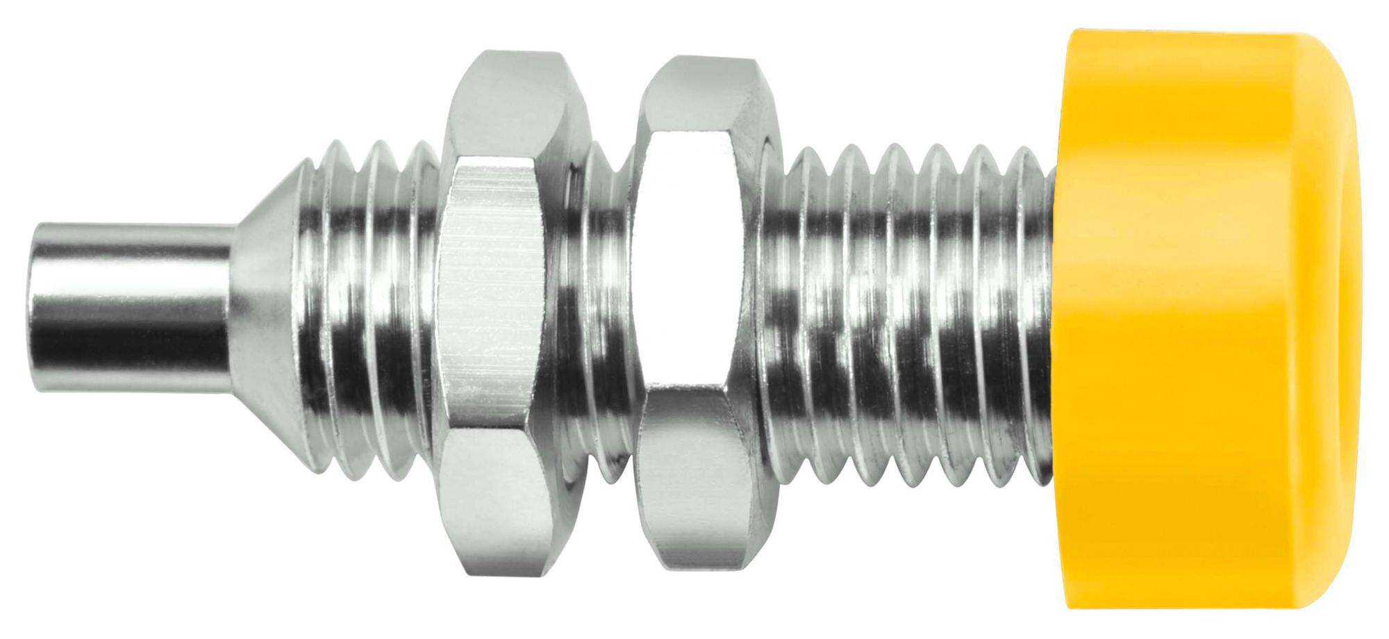 Schutzinger Bu 403 NI / Ge Connector, Banana, Jack, 32A, Yellow, Solder