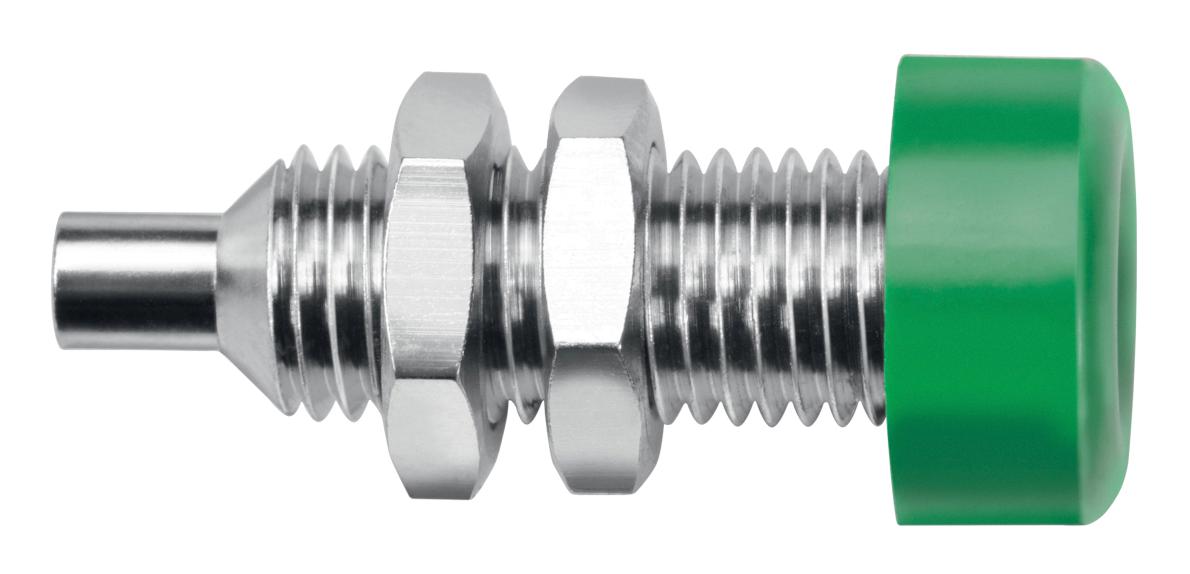 Schutzinger Bu 403 NI / Gn Connector, Banana, Jack, 32A, Green, Solder