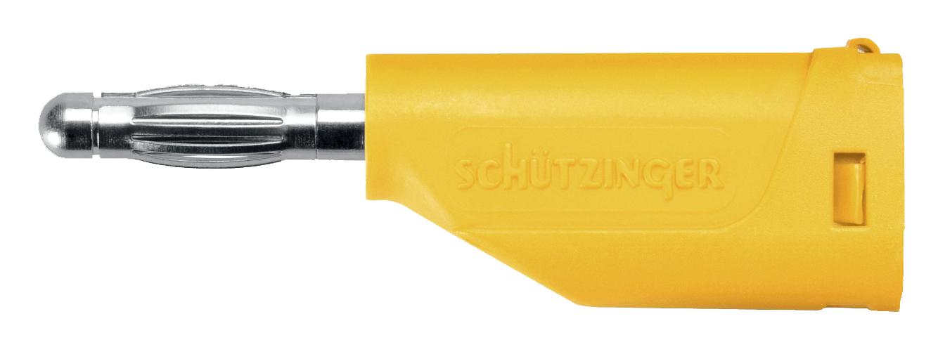 Schutzinger Fk 15 L NI / 1 / Ge Connector, Banana, Plug, 16A, Yellow, Solder