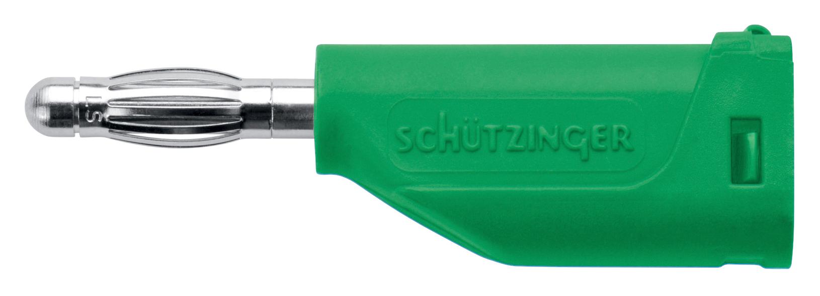 Schutzinger Fk 15 L NI / 1 / Gn Connector, Banana, Plug, 16A, Green, Solder