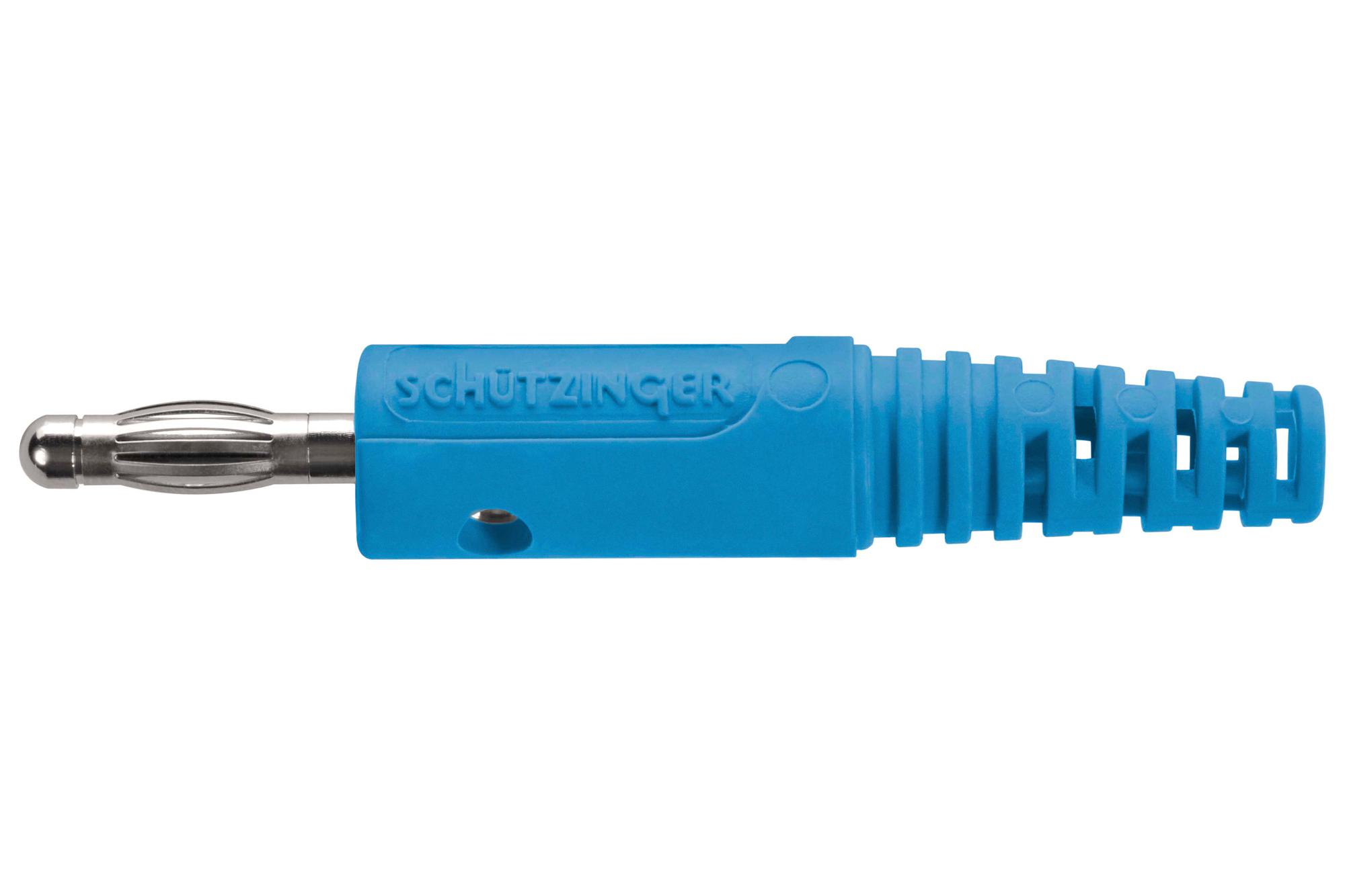 Schutzinger Fk 8 S NI / Bl Connector, Banana, Plug, 32A, Blue, Screw