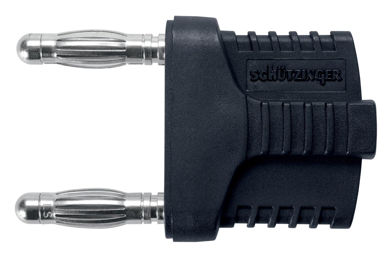 Schutzinger Kurz 19-4 Ig Mb NI / Sw Connector, Banana, Plug, 12A, Black