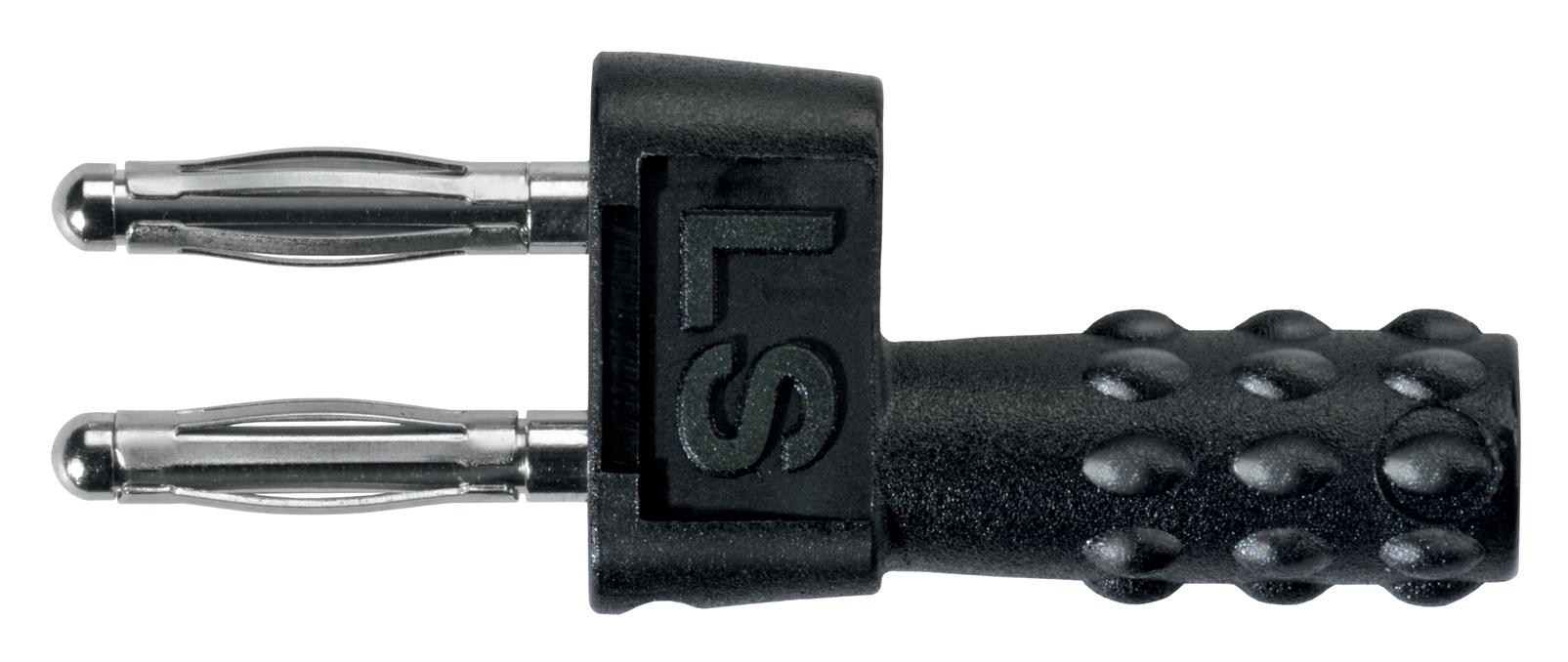 Schutzinger Kurz 5741 / 5.08-2 Ig Mb NI / Sw Connector, Banana, Plug, 12A, Black