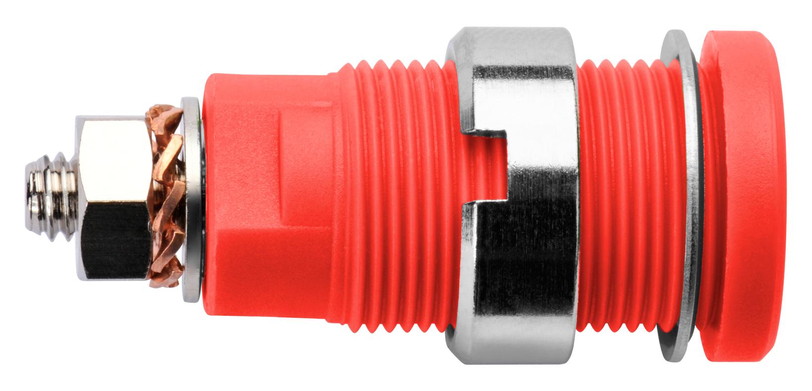 Schutzinger Seb 6445 NI / Rt Connector, Banana, Jack, 32A, Red