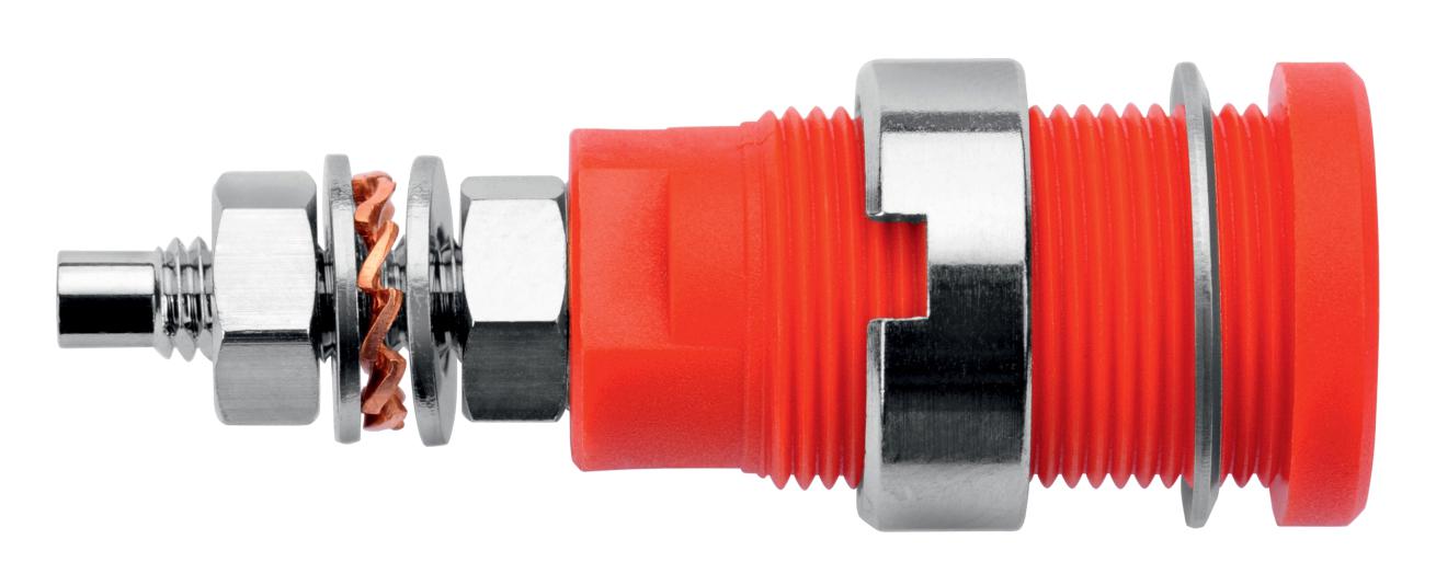 Schutzinger Seb 6446 NI / Rt Connector, Banana, Jack, 32A, Red