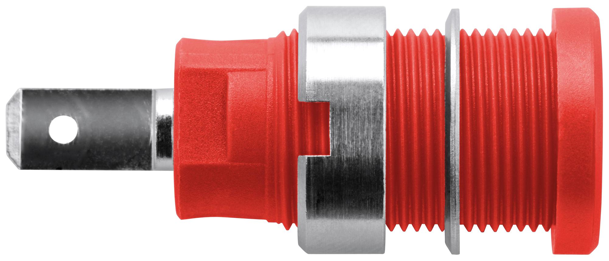 Schutzinger Seb 7077 NI / Rt Connector, Banana, Jack, 24A, Red