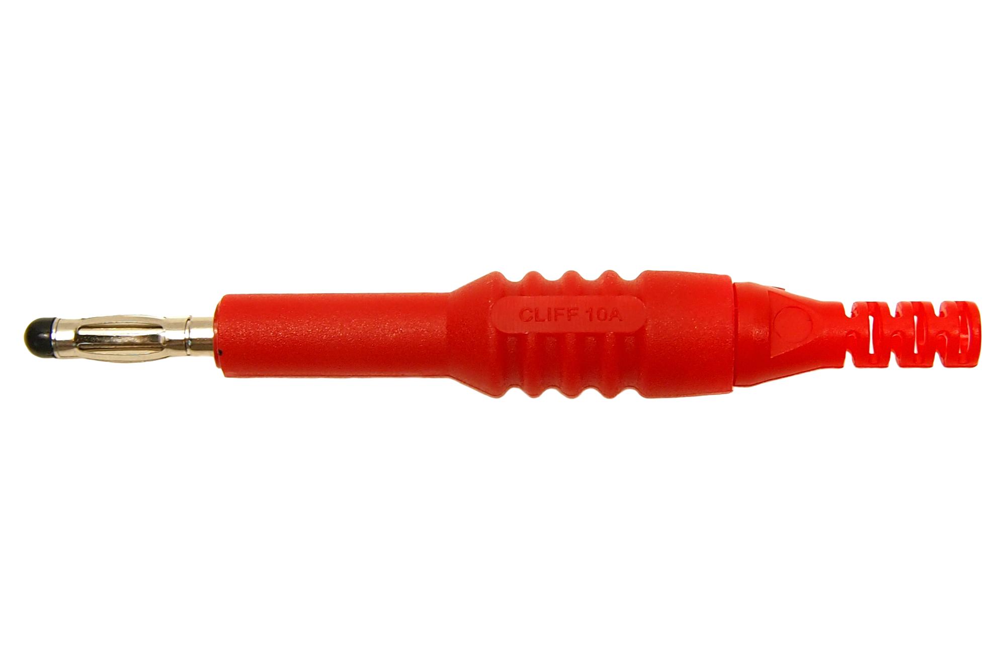 Cliff Electronic Components Fcr6381R Connector, 4mm Banana Plug , 10A, Red