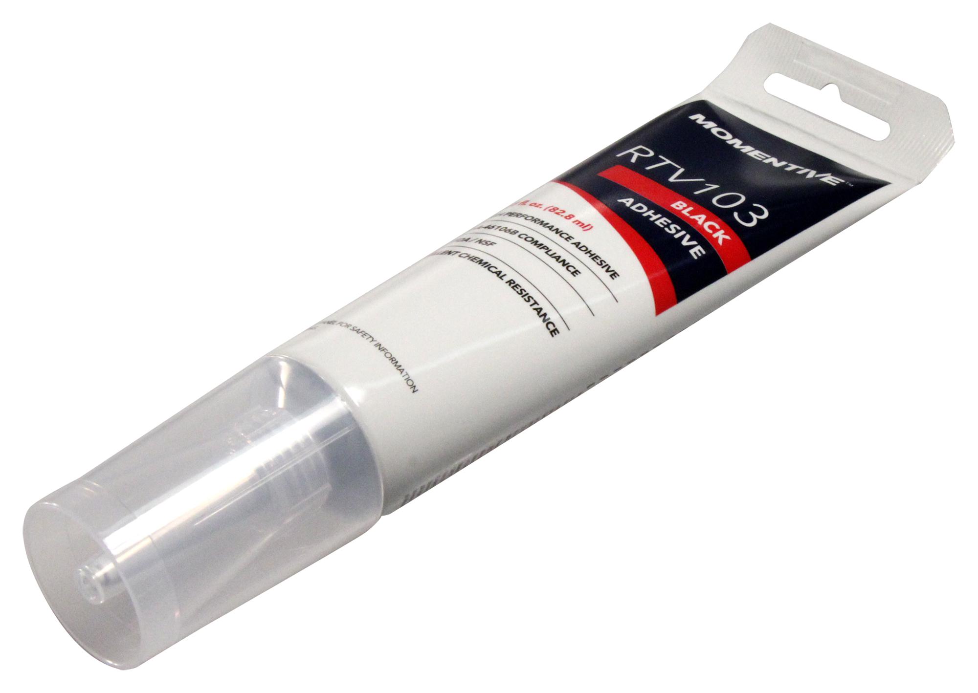 Momentive Performance Materials Rtv103 2.8Oz Tube Silicone Sealant, Tube, Black, 2.8Oz