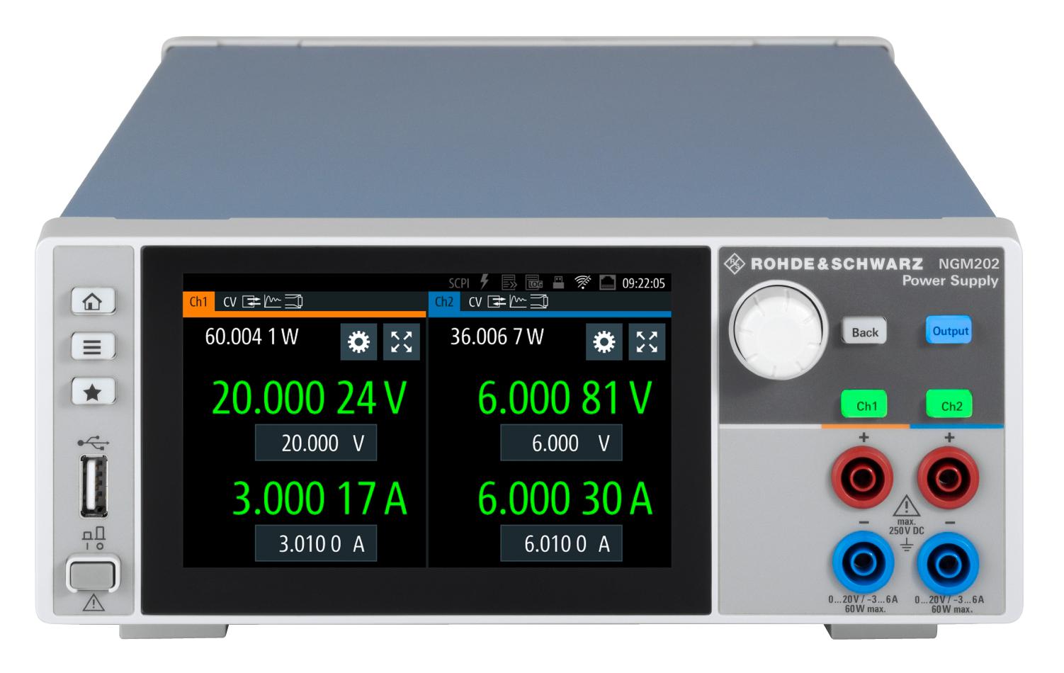 Rohde & Schwarz Ngm202 Power Supply, 2Ch, 6A, 20V, 120W