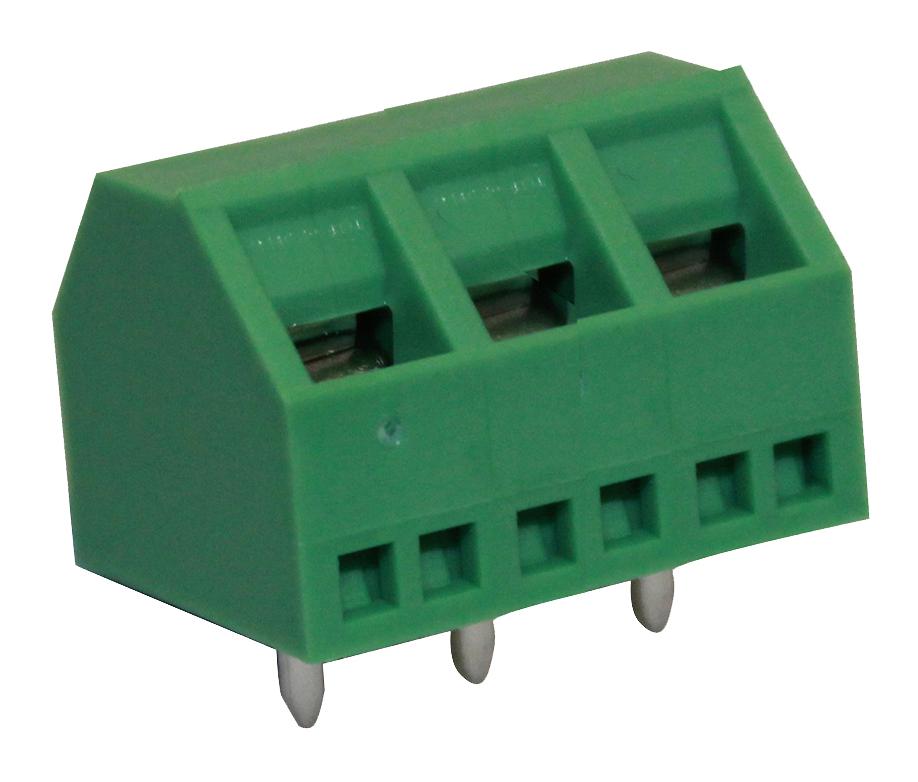 CamdenBoss Ctbp3008/3 5.08mm 45Â° Rising Clamp Terminal Block