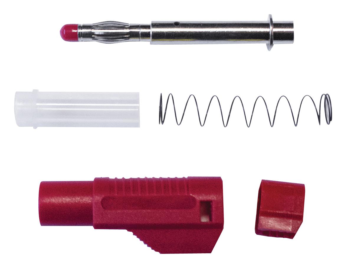 Mueller Electric Bu-32614-2 Connector, Retractable/stackable Plug, Red