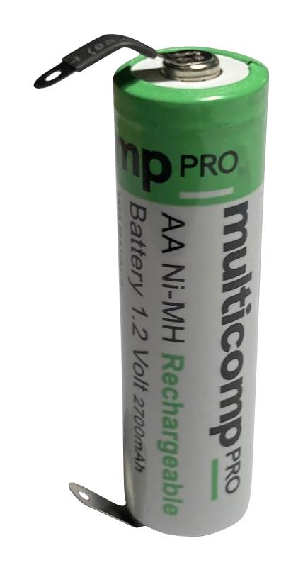 Multicomp Pro Mp001175 Rechargeable Batt, NImh, 1.2V, 2.7Ah