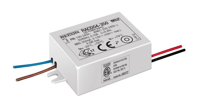 RECOM Power Racd04-500 Led Driver, Single O/p, Cc Mode, 4W