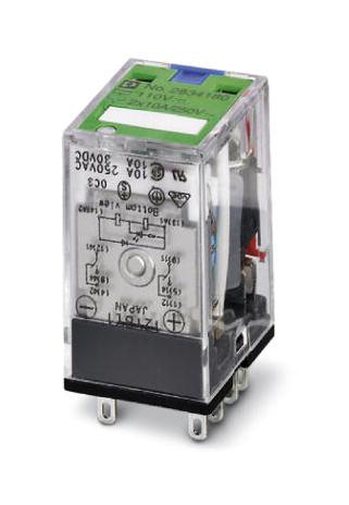 Phoenix Contact 2834180 Power Relay, Dpdt, 10A, 250V