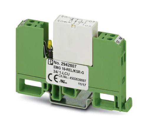 Phoenix Contact 2942807 Power Relay, Spst-No, 24Vdc, 6A/din Rail