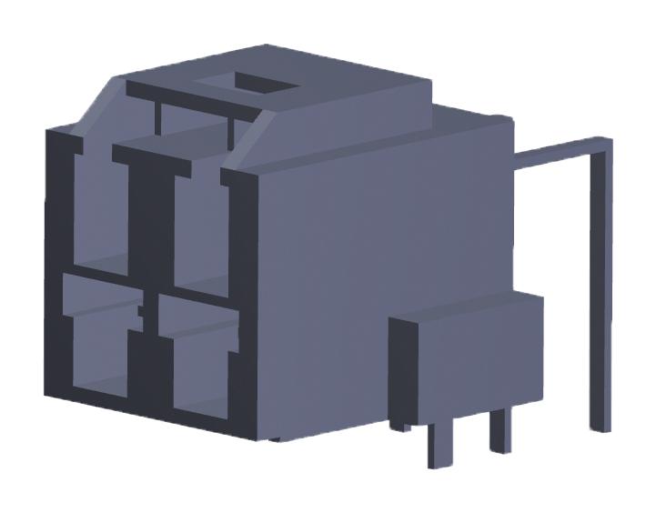 Molex 203555-1114 Connector, Header, 4Pos, 2Row, 6.5mm