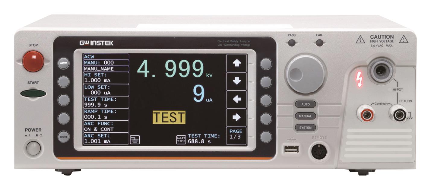 Gw Instek Gpt-12003 (Ce) Ac/dc/ir Electrical Safety Analyzer