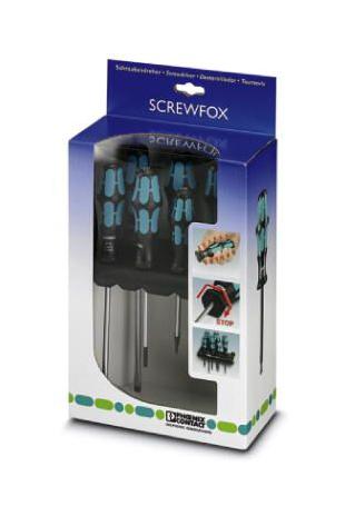 Phoenix Contact 1212541 Screwdriver Set, Slotted/phillips, 6Pc