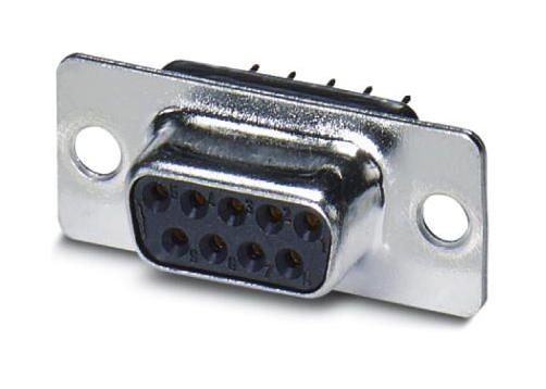 Phoenix Contact 1418726 D-Sub Connector, Receptacle, De, 9Pos, Solder