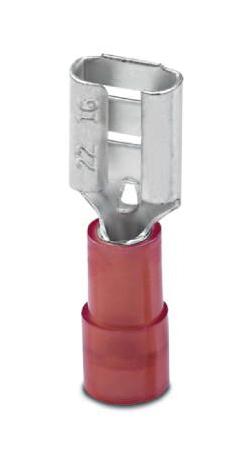 Phoenix Contact 3240052 Female Quick DisConnector, 20-16Awg, Red