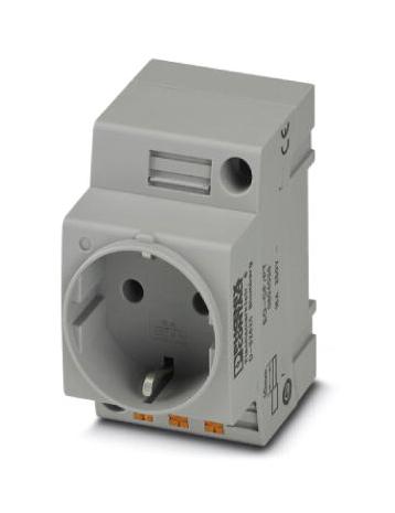 Phoenix Contact 804038 Mains Socket, 2P, 16A, 250V, Din Rail