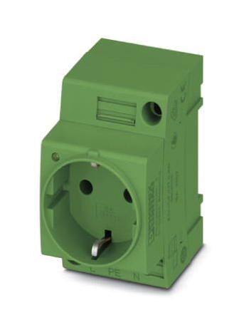 Phoenix Contact 804027 Mains Socket, 2P, 16A, 250V, Din Rail