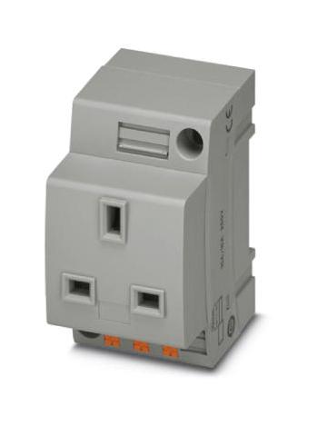 Phoenix Contact 804063 Mains Socket, 2P+E, 13A, 250V, Din Rail