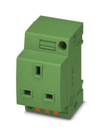 Phoenix Contact 804064 Mains Socket, 2P+E, 13A, 250V, Din Rail