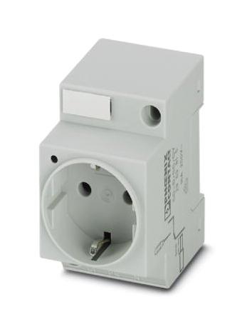 Phoenix Contact 2963815 Mains Socket, 2P, 16A, 250V, Din Rail