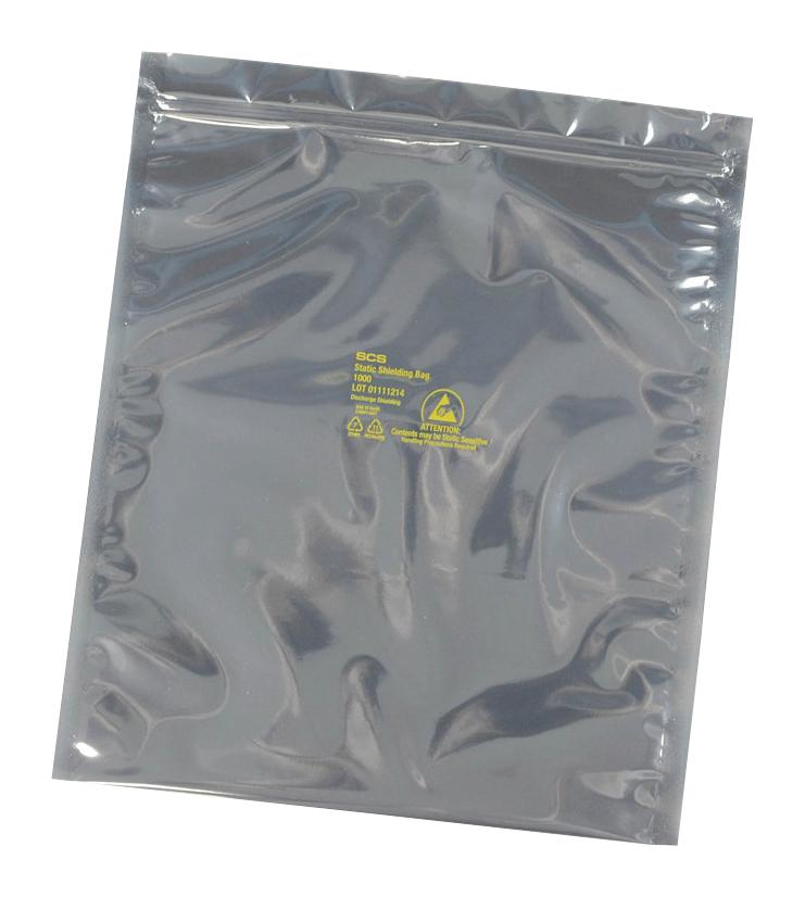 SCS 30058 Antistatic Bag, Resealable, Clr, 8X5