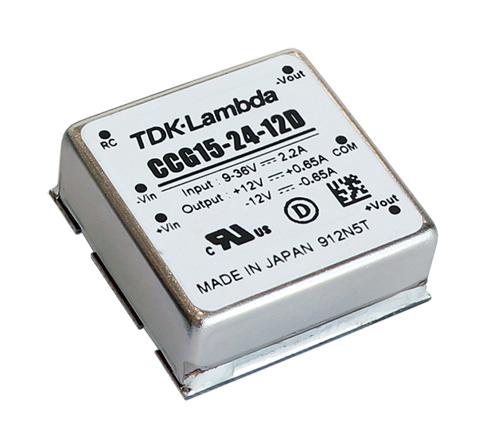 TDK-Lambda Ccg15-48-15D Dc-Dc Converter, 2 O/p, 15V, 0.5A