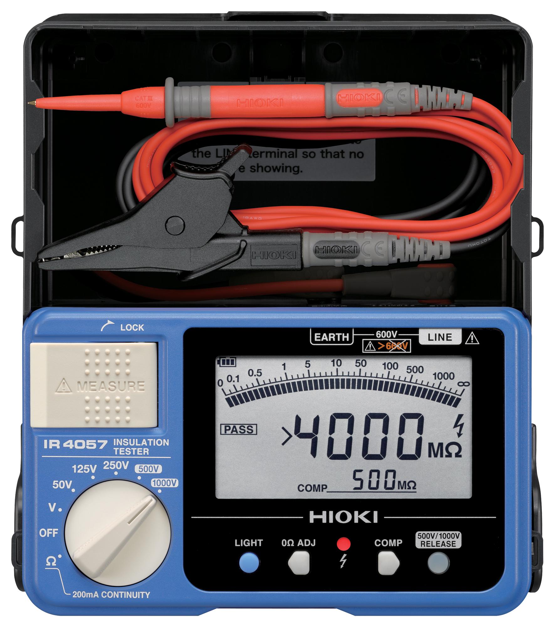 Hioki Ir4057-20 Insulation Tester, 4Gohm, 1Kv, 640G