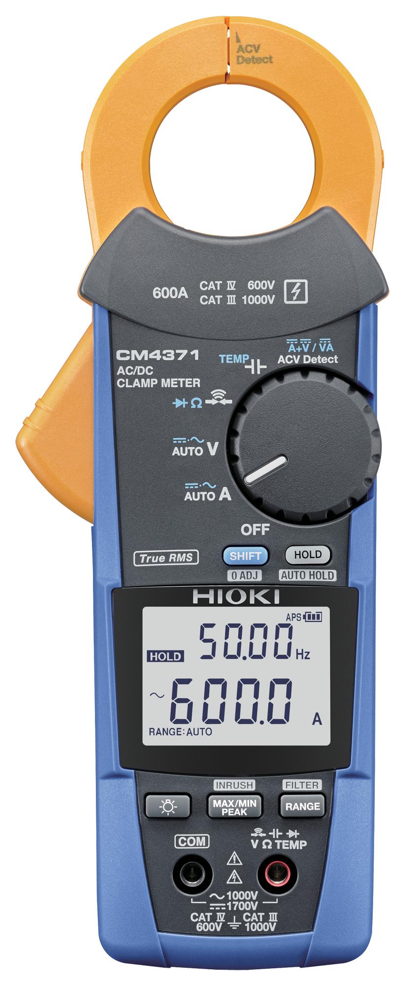 Hioki Cm4371 Ac/dc Clamp Meter, True Rms, 600A