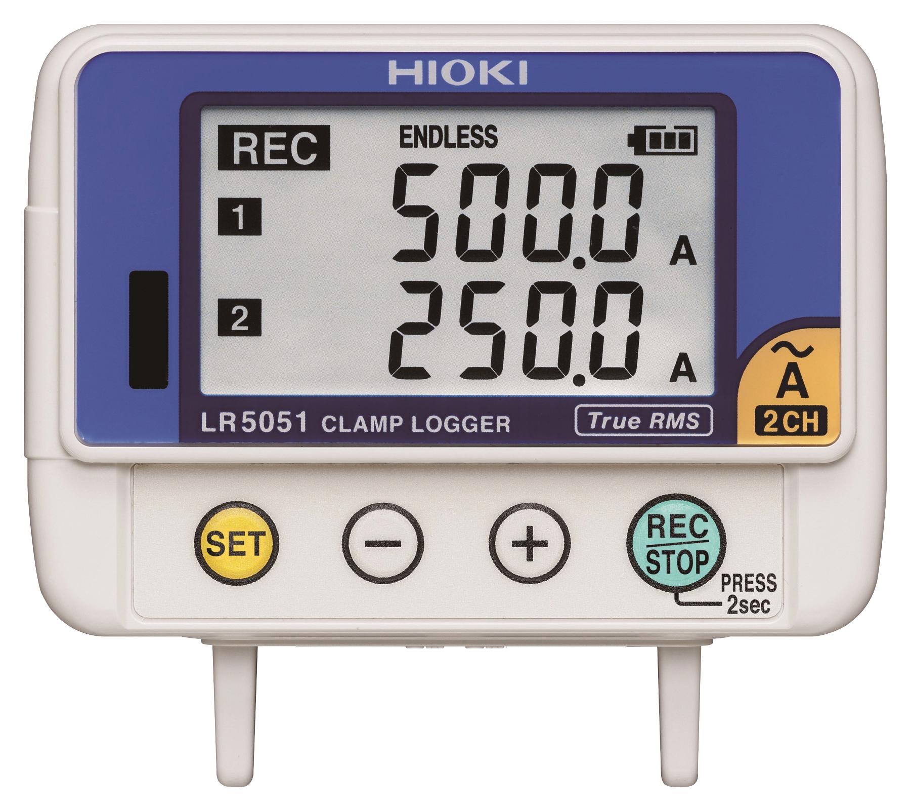 Hioki Lr5051 Clamp Ac Current Logger, 2-Ch, 1Ka