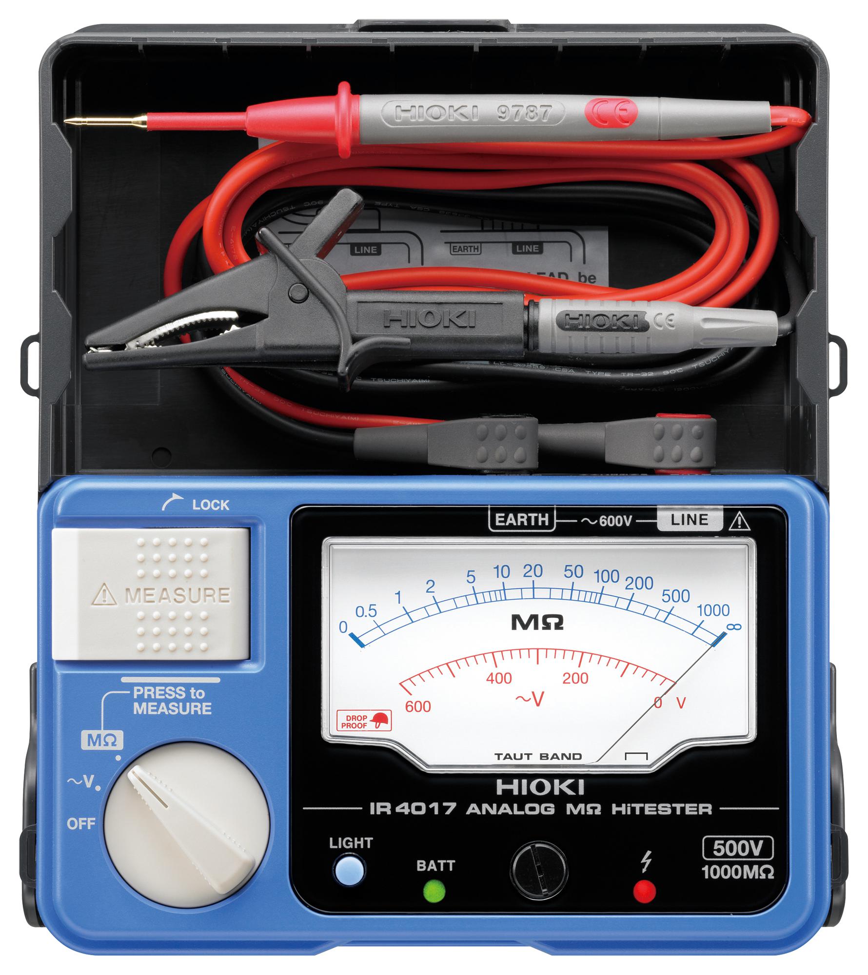 Hioki Ir4017-20 Analogue Megohmmeter, 1Gohm, 500V, 610G