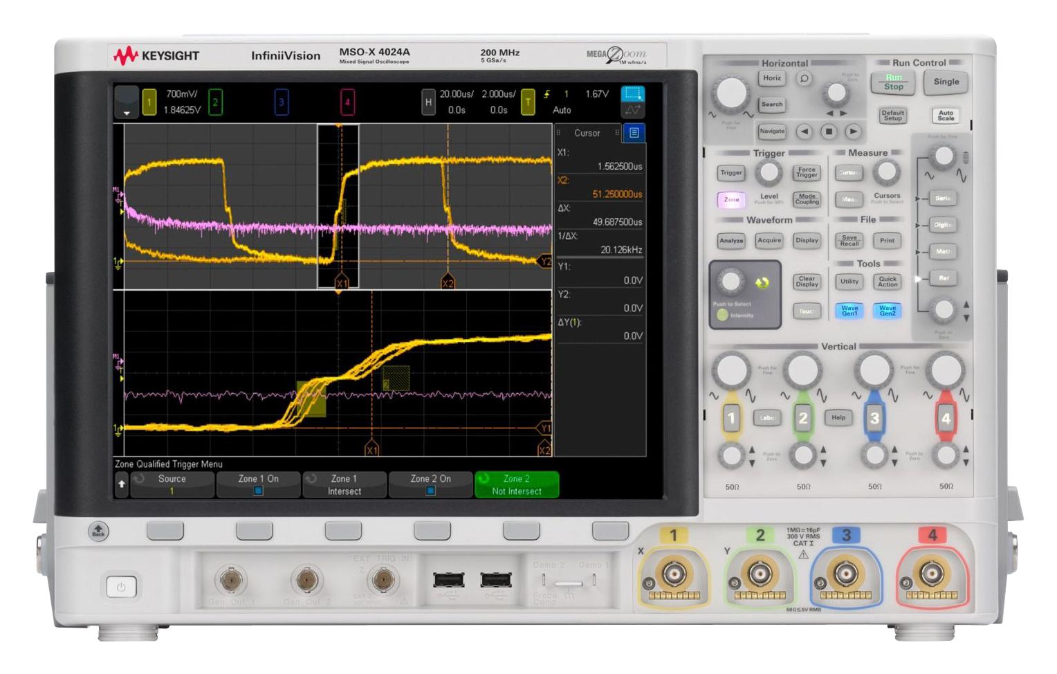 Keysight Technologies Msox4024A Mso/mdo Oscilloscope, 200Mhz, 5Gsps