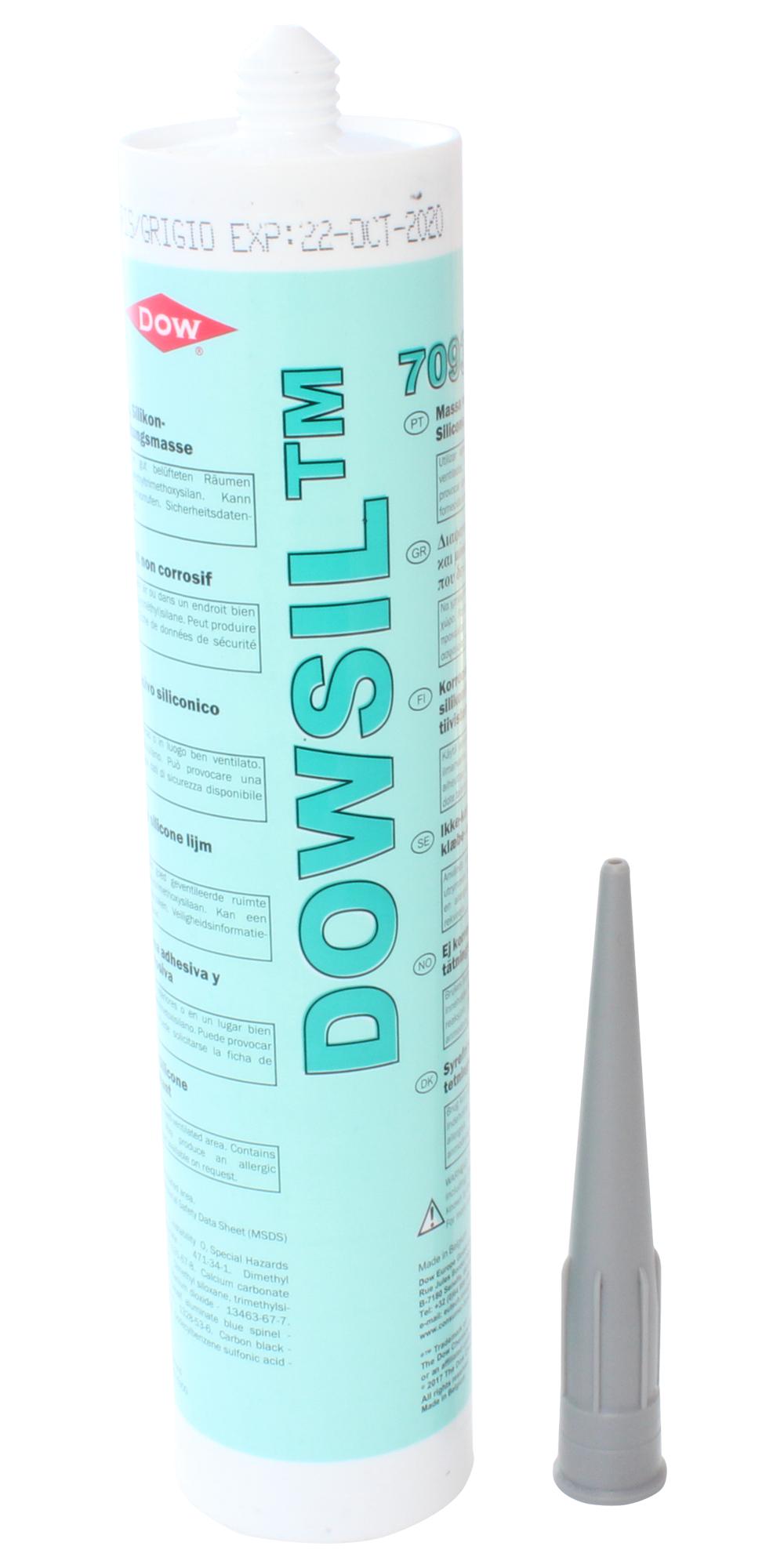 Dow 7093 Grey, 310Ml Silicone Sealant, Cartridge, Gry