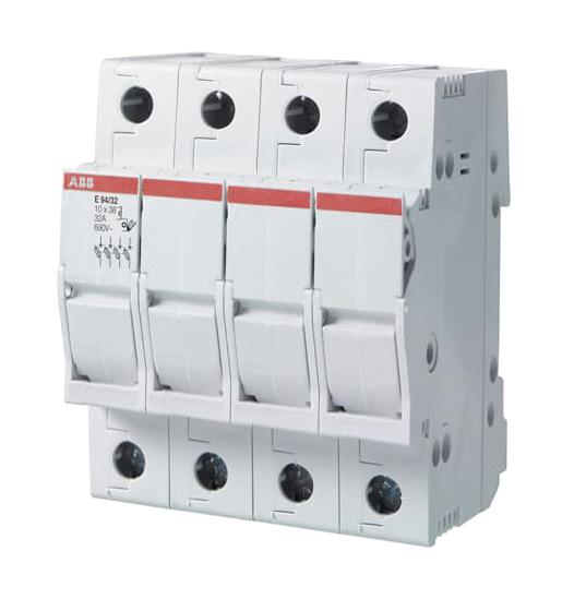 Abb 2Csm202053R1801 Din Rail Fuse Holder, 4P, 32A, 600V