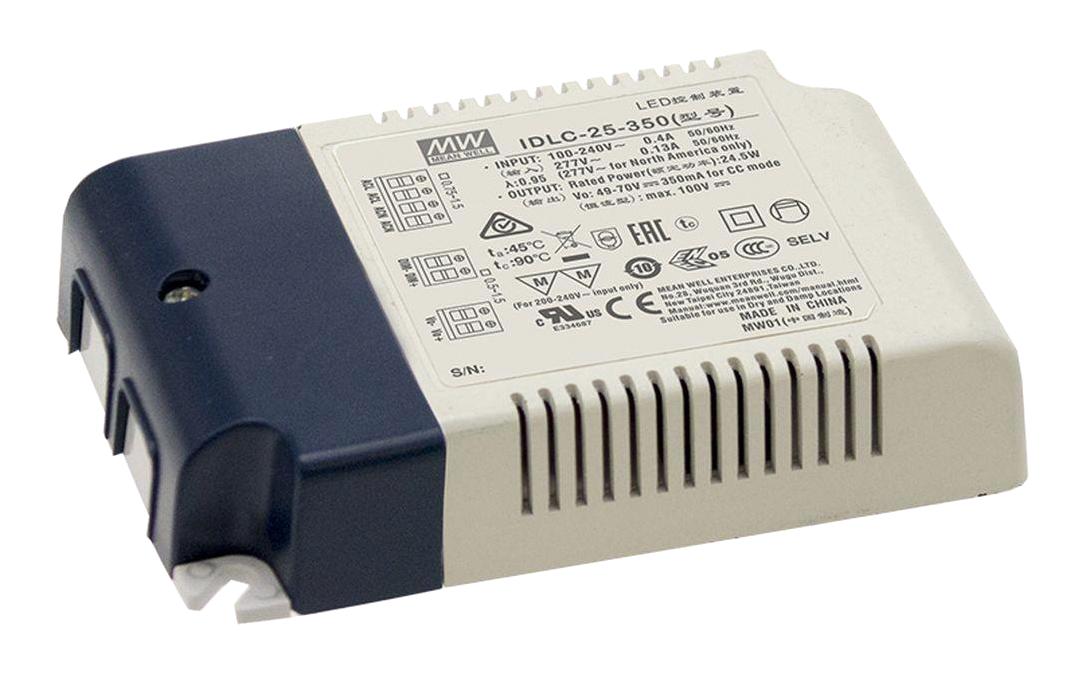 MEAN WELL Idlc-25-700 Led Driver, Ac/dc, Const Current, 25.2W